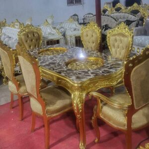 Gold 6 Seater Dining Set