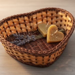 heart shaped harvest weave basket