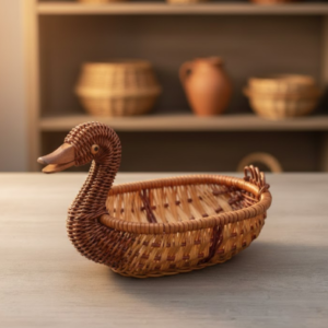 Woven Waterfowl Artisan Basket