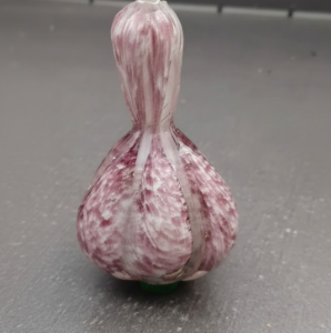 Artisan Hand-Blown Glass Garlic Bulb Decor
