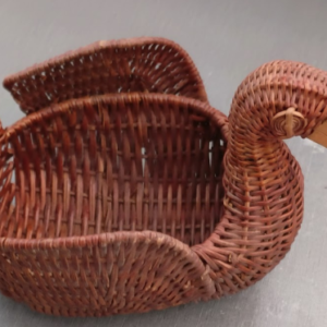 hand woven willow duck basket