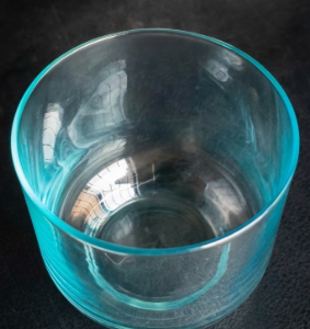 ocean mist aqua tinted glass decorative vessel