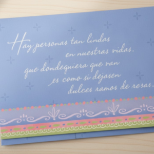 Spanish Language Sentiment Note Card.