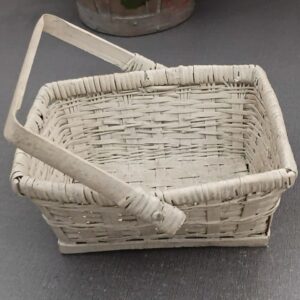 Artisan Whitewash Woven Picnic Basket