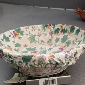 Country Garden Floral Woven Basket