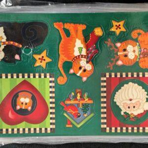 Festive Felines Holiday Window Cling Set