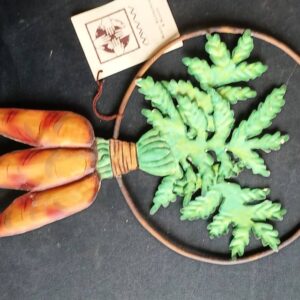Hand-Painted Metal Carrot Wreath