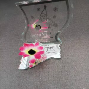 Festive Frost Mirrored Glass Keepsake