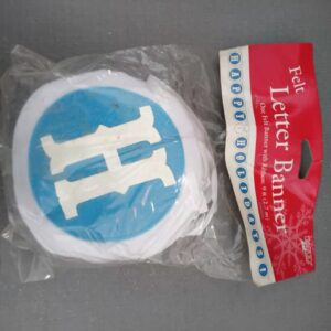 9ft "happy holidays" blue & white felt letter banner