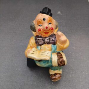 Vintage-Style Sitting Clown Figurine