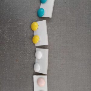 Chroma-Pop Minimalist Stud Earring Collection