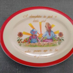 Daughter & Friend" Vintage Oval Keepsake Dish