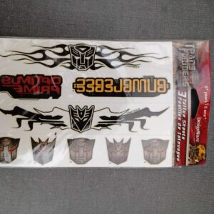 Transformers Revenge of the Fallen Temporary Tattoos.