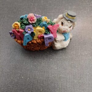 Happy" Easter Bunny Figurine