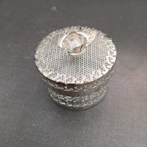 silver filigree rose keepsake box