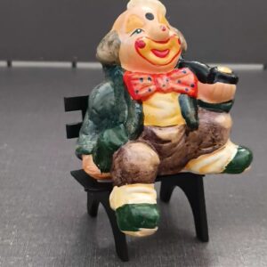 Vintage Sitting Clown Figurine.