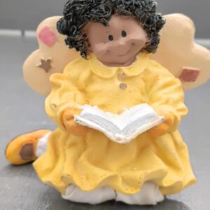 Hand-Painted "Little Reader" Angel Figurine